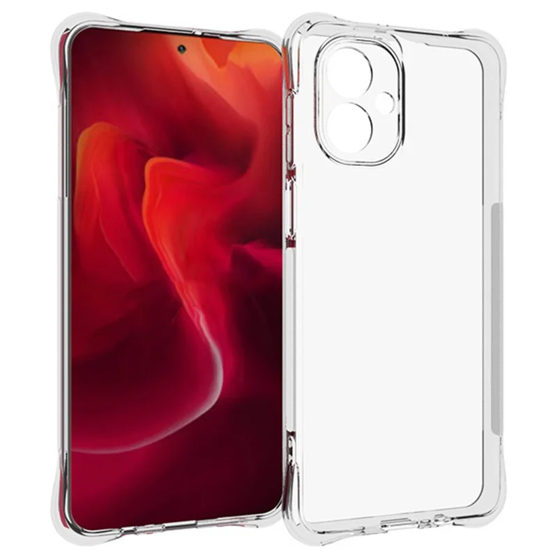 Para Motorola Moto G55 5G Funda Transparente Flexible Cubierta de Teléfono de TPU de 2.0 mm