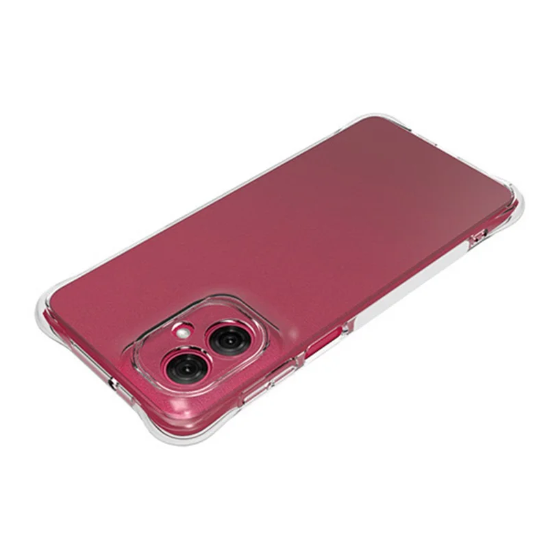 Para Motorola Moto G55 5G Funda Transparente Flexible Cubierta de Teléfono de TPU de 2.0 mm