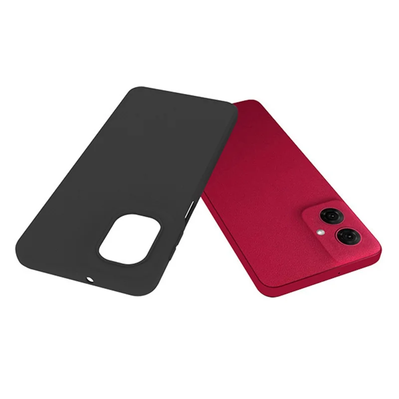 For Motorola Moto G55 5G Case Glossy Soft TPU Protective Phone Cover (Big Rear Lens Hole) - Black