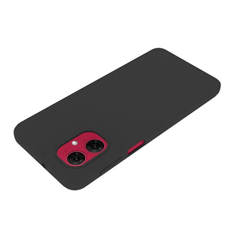 For Motorola Moto G55 5G Case Glossy Soft TPU Protective Phone Cover (Big Rear Lens Hole) - Black