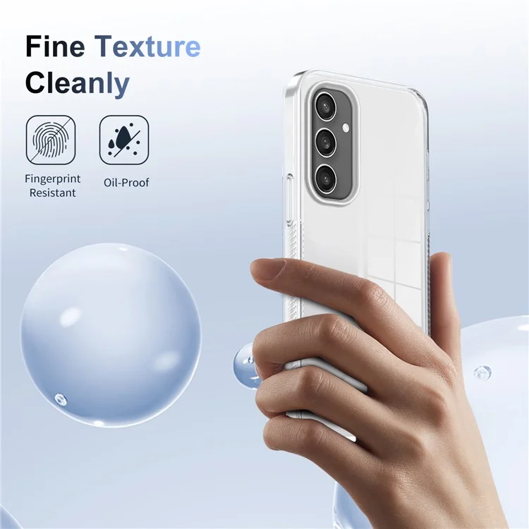 Для Samsung Galaxy S24 Clear Phone Case Tpu PC Antiplip Drop-защищенная Задняя Крышка - Прозрачный