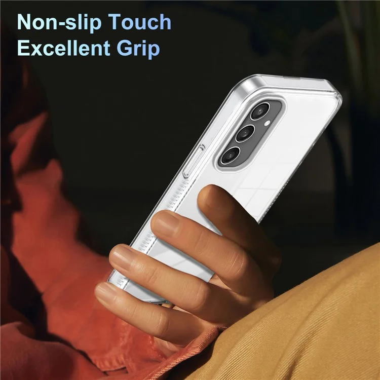 Для Samsung Galaxy S24 Clear Phone Case Tpu PC Antiplip Drop-защищенная Задняя Крышка - Прозрачный