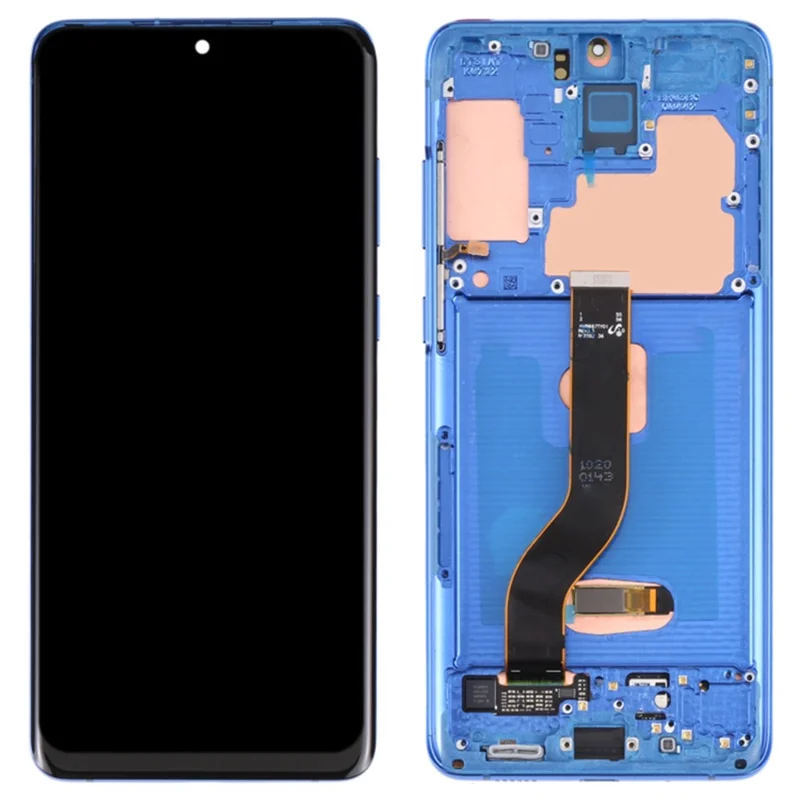Para Samsung Galaxy S20 Más 5G G986 / S20 Plus 4G G985 6.7 Pulgadas OEM Grado S Pantalla AMOLED y Marco Digitizador + Marco (sin Logotipo) - Azul Oscuro