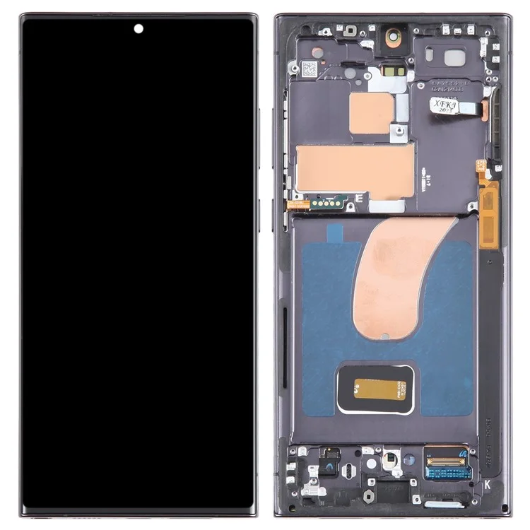 Pour Samsung Galaxy S23 Ultra S918 6,8 Pouces Écran AMOLED OEM de Grade S et Numériseur + Cadre (sans Logo) - Noir