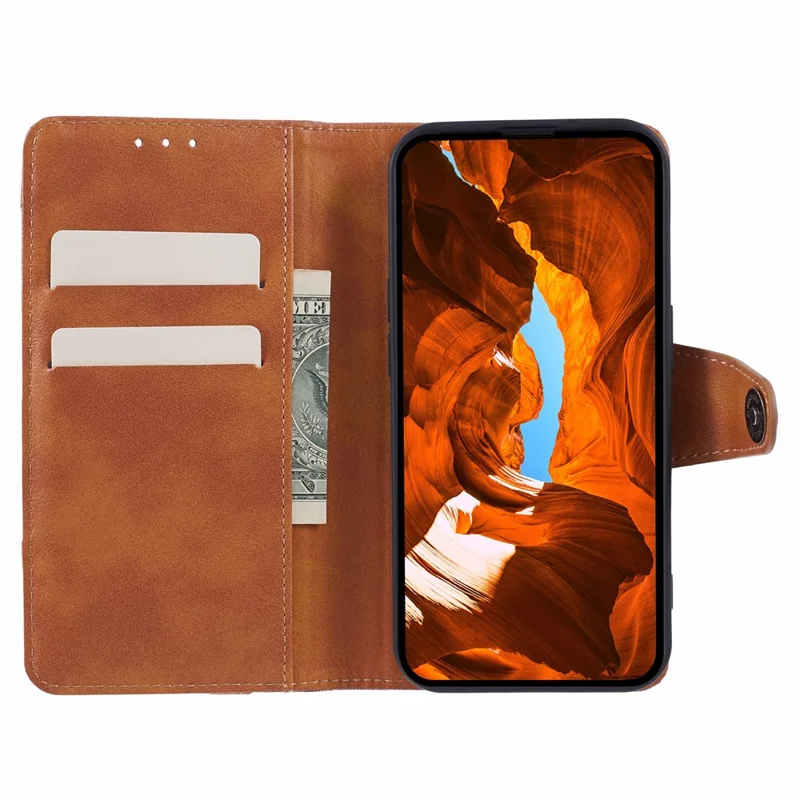 Pour Motorola Edge 50 Neo 5G Case Splication Textre Couverture de Téléphone Couverture de Couverture - Brun