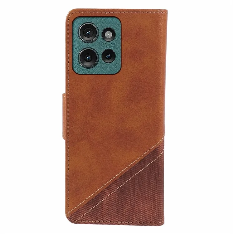 Pour Motorola Edge 50 Neo 5G Case Splication Textre Couverture de Téléphone Couverture de Couverture - Brun