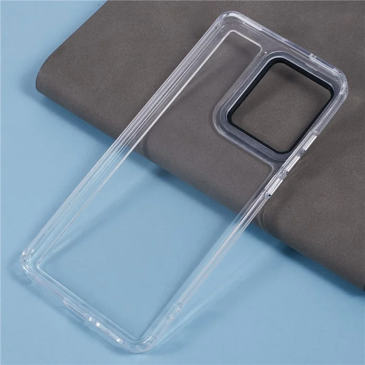 Para Motorola Edge 40 Neo 5G Clear Case PC+TPU Hybrid Cover Cover - Transparente