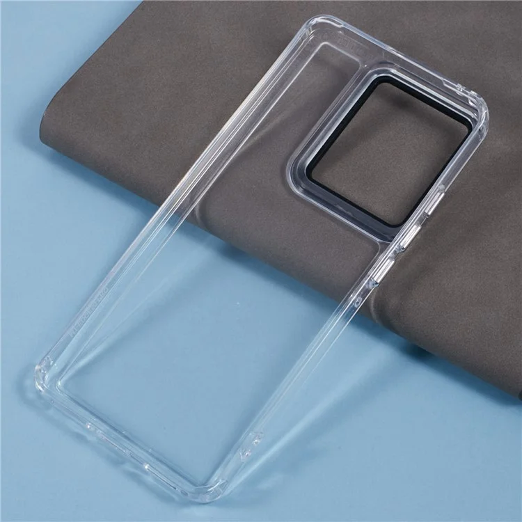 Para Motorola Edge 50 Pro 5g Casa de Telefone Transparente PC+TPU Hybrid Back Cover - Transparente