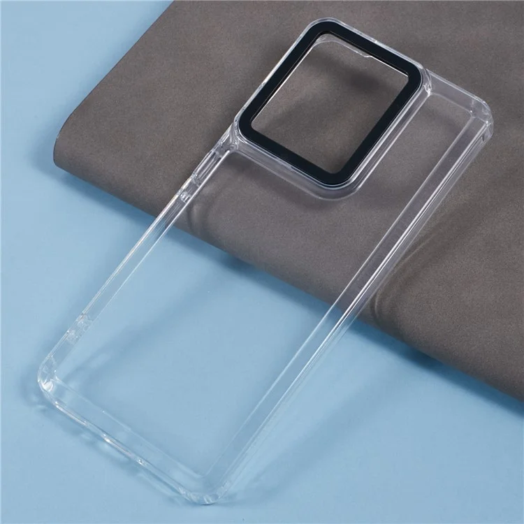 Para Motorola Edge 50 Pro 5g Casa de Telefone Transparente PC+TPU Hybrid Back Cover - Transparente