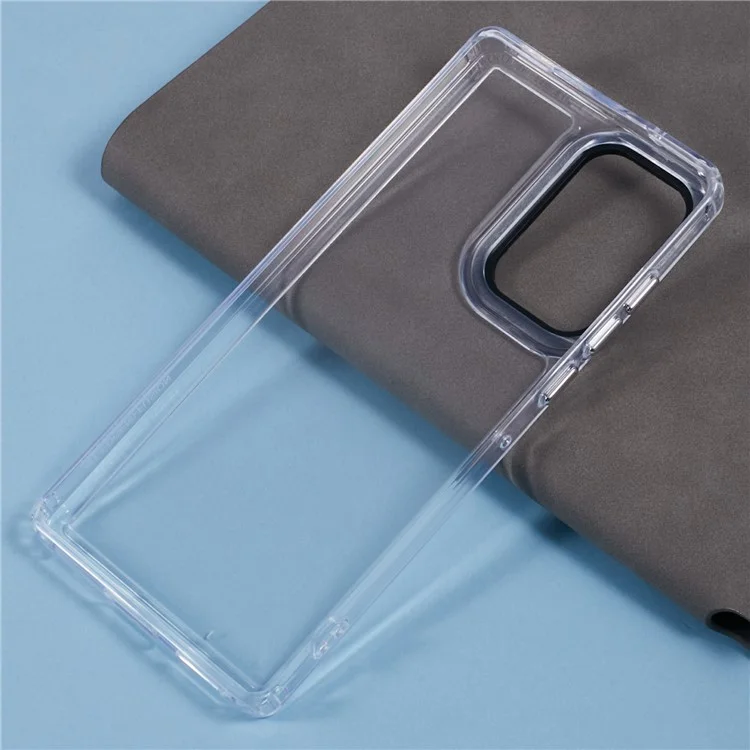 Pour Motorola Edge 50 Fusion 5G Clear Phone Case pc + Tpu Hybrid Back Cover - Transparent