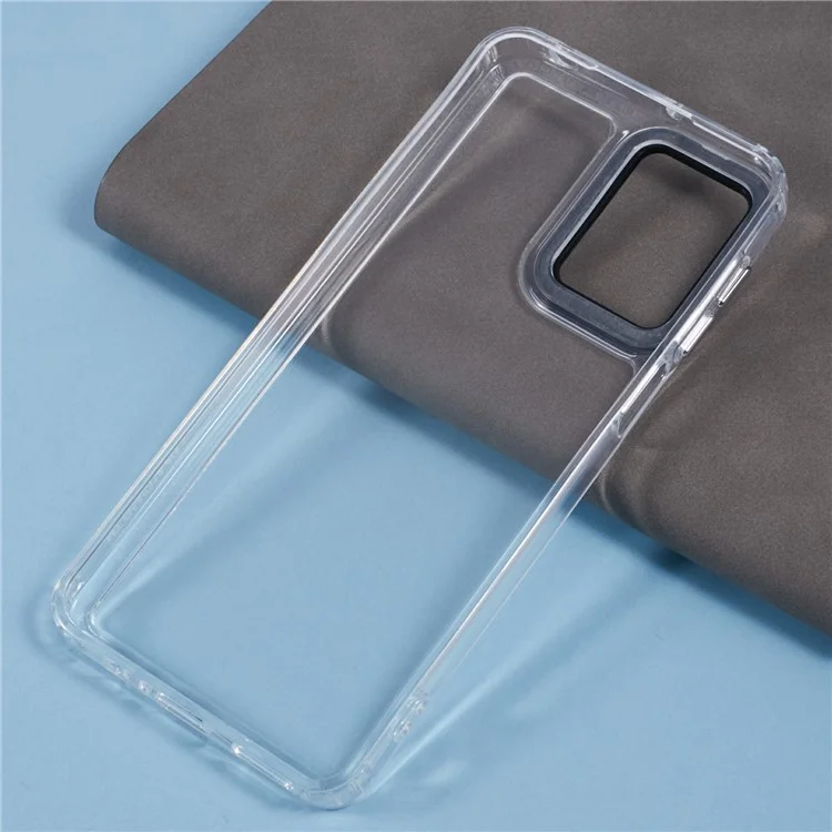 For Motorola Moto G54 5G Clear Phone Case PC+TPU Hybrid Back Cover - Transparent