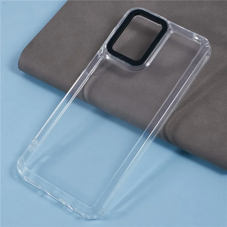 For Motorola Moto G54 5G Clear Phone Case PC+TPU Hybrid Back Cover - Transparent