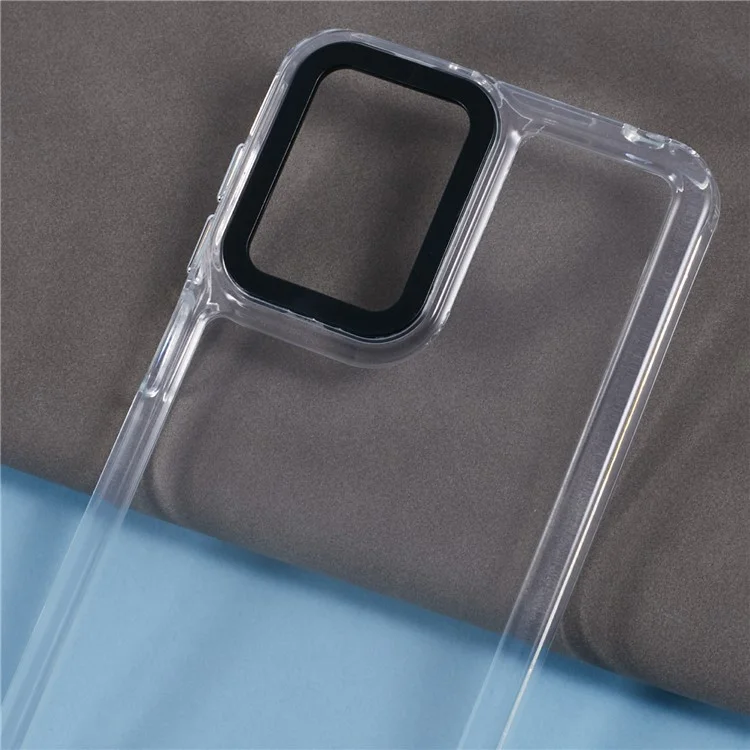 For Motorola Moto G54 5G Clear Phone Case PC+TPU Hybrid Back Cover - Transparent