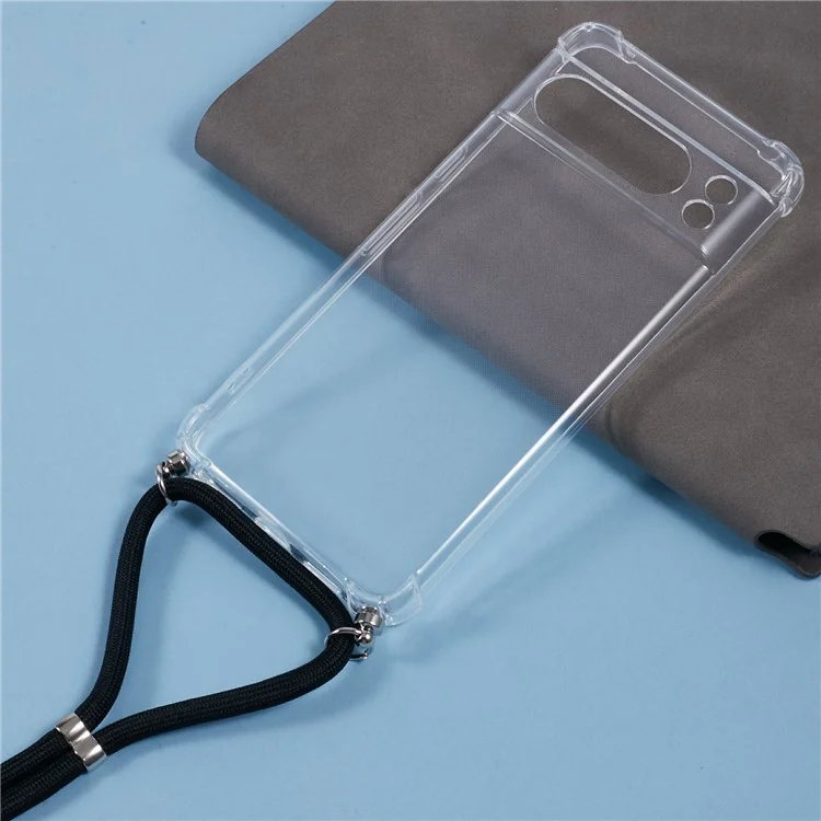 Pour Google Pixel 8 Pro Case de Téléphone à Coin Renforcé TPU Couverture de Téléphone Avec Longe