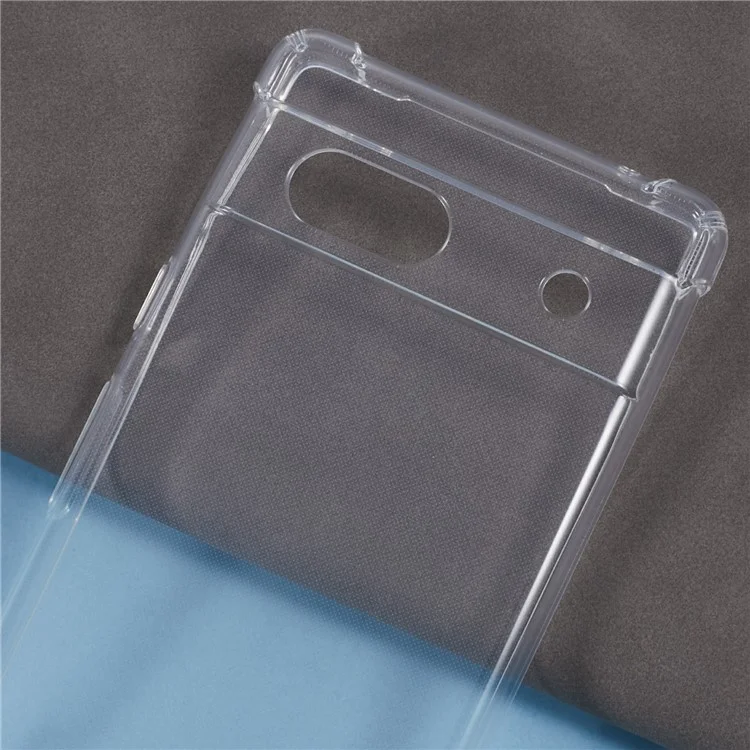 For Google Pixel 7a Case Reinforced Corner TPU Clear Phone Cover with Lanyard