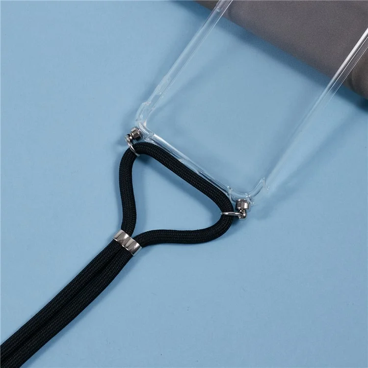 Для Google Pixel 8 Case Arembled Corner TPU Clear Cay Cover с Lanyard