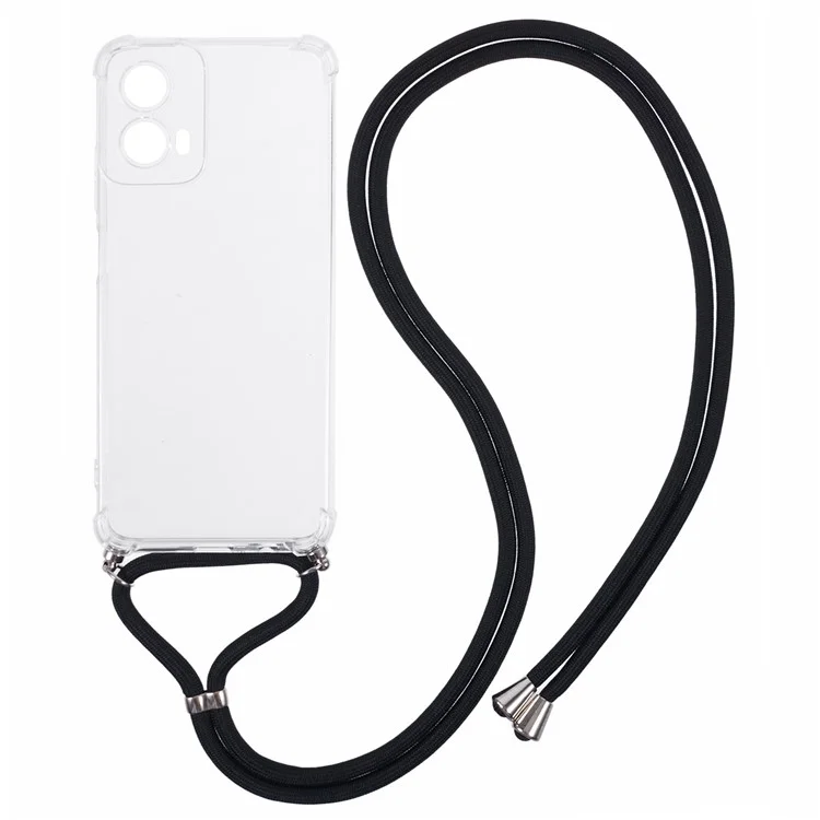Per Motorola Moto G45 5G / G34 5G Case Rinforzato Coperchio Telefonico Clear Clear Con Cordino
