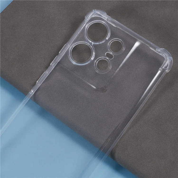 For Motorola Edge 50 Pro 5G Case Reinforced Corner TPU Clear Phone Cover with Lanyard