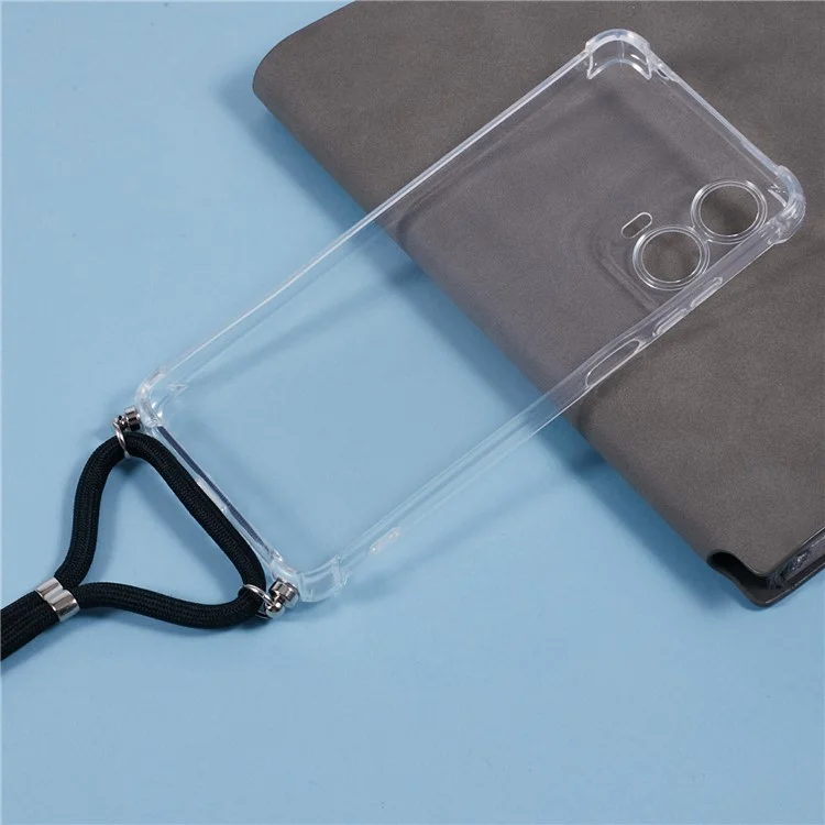 Pour Motorola Moto G24 4G Couvre Téléphonique de TPU Corner TPU Avec Longe