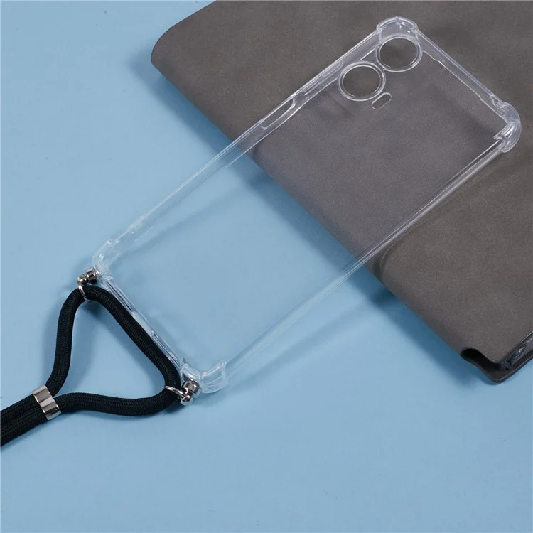 Pour Motorola Moto G24 4G Couvre Téléphonique de TPU Corner TPU Avec Longe