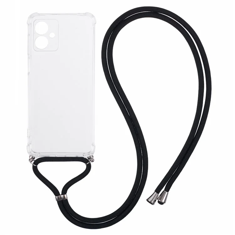 Para Motorola Moto G14 Case 4G Esquina Reforzada TPU TPU Clear Telephip Con Cordón
