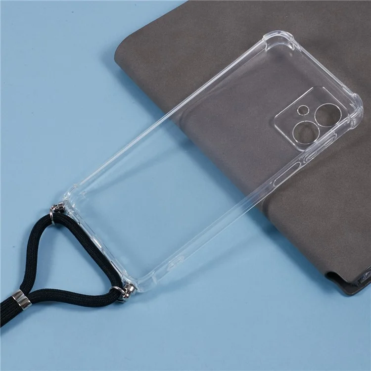 Para Motorola Moto G14 Case 4G Esquina Reforzada TPU TPU Clear Telephip Con Cordón