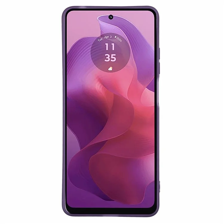 Серия DKSM Для Motorola Moto G24 4G Case Case Case Case Crame Rame Camer Tpu Cover Phone - Прозрачный Фиолетовый