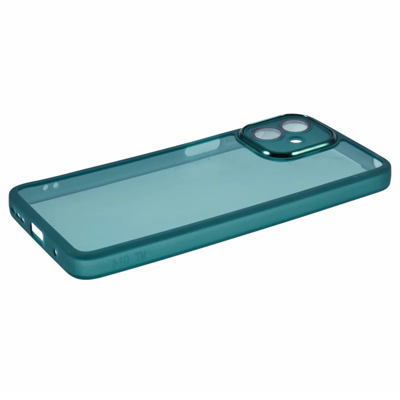 Série DKSM Pour Motorola Moto G14 4G Cadre de Caméra de Caméra Électroplatée - Vert de L'armée Transparente