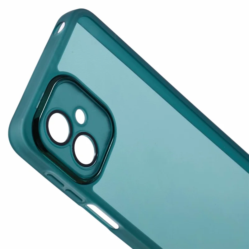 Série DKSM Pour Motorola Moto G14 4G Cadre de Caméra de Caméra Électroplatée - Vert de L'armée Transparente