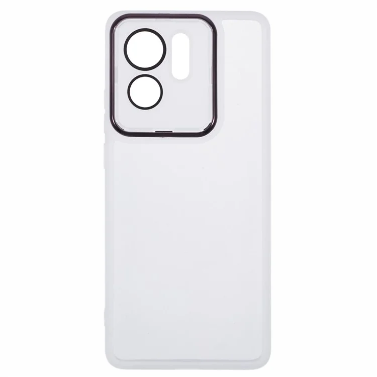 Série DKSM Para Motorola Edge 40 5G Caso Eletroplatou a Moldura da Moldura TPU Tampa - Branco Transparente
