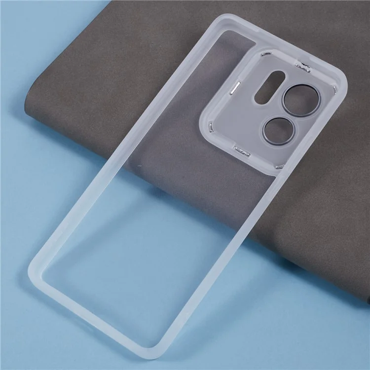 Série DKSM Para Motorola Edge 40 5G Caso Eletroplatou a Moldura da Moldura TPU Tampa - Branco Transparente