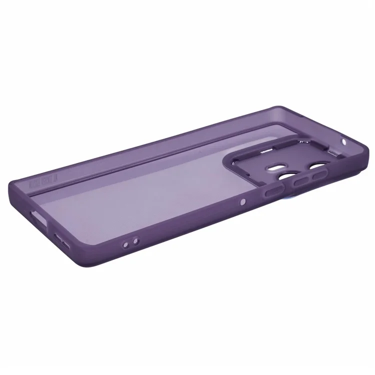 Serie DKSM Para Motorola Edge 50 Fusion 5G Case de la Cámara Electroplacada Marco de la Cámara TPU Cubierta Del Teléfono TPU - Morado Transparente