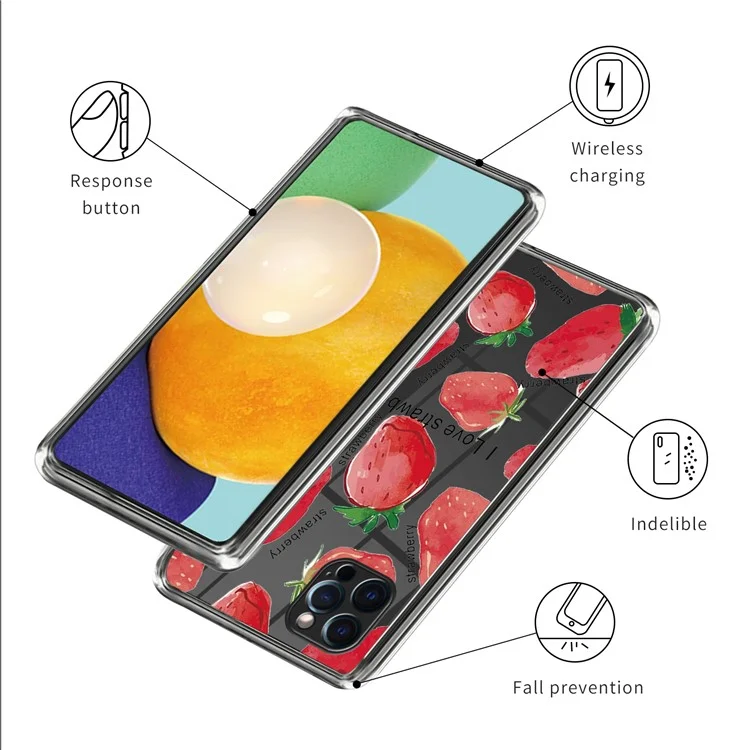 Per iPhone 16 Pro Max Case Pattern Printed Shockproof TPU Phone Cover - Fragola