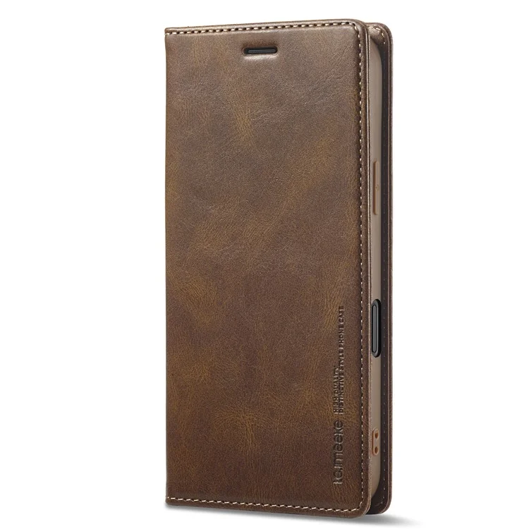 Lc. Imeeke Für Iphone 16 Pro Leather Hülle RFID -blocking -karten -slots Telefonabdeckung - Braun