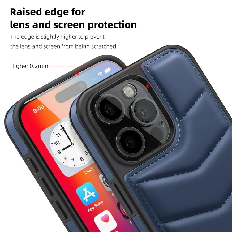 Für Iphone 16 Pro Max Magnetic Phone Case RFID Blocking Card Slot Leder -back -telefonabdeckung - Blau