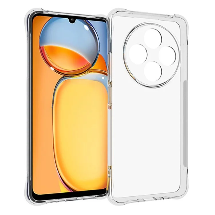 Массовая закупка для Xiaomi Poco C75 4G / Redmi 14R 5G / 14C 4G Clear Phone Case Non-Slip Shockproof TPU Back Cover