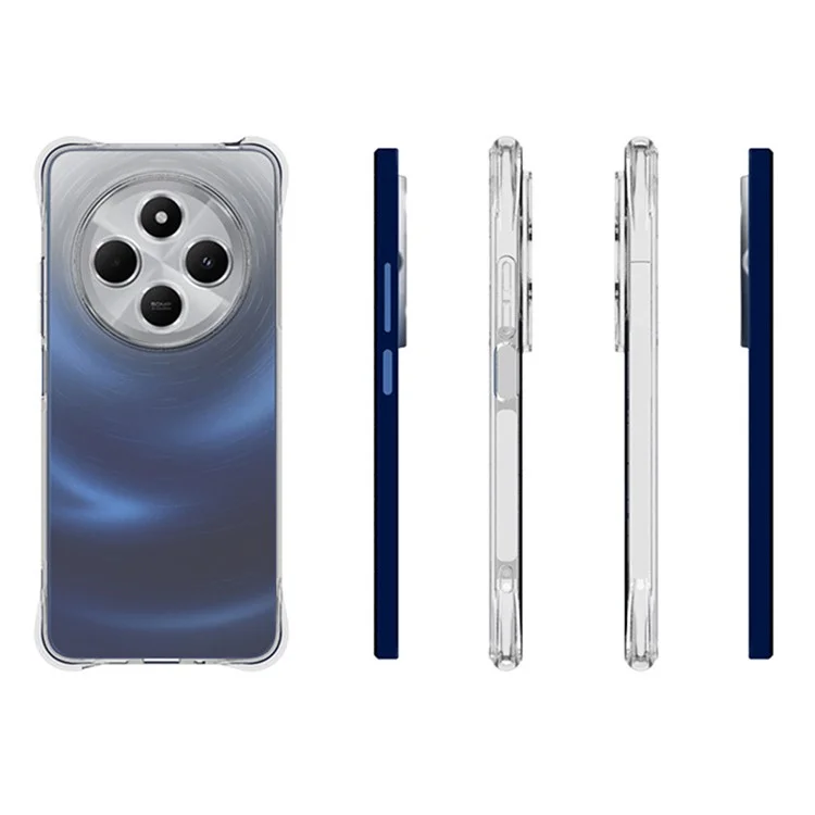 Массовая закупка для Xiaomi Poco C75 4G / Redmi 14R 5G / 14C 4G Clear Phone Case Non-Slip Shockproof TPU Back Cover
