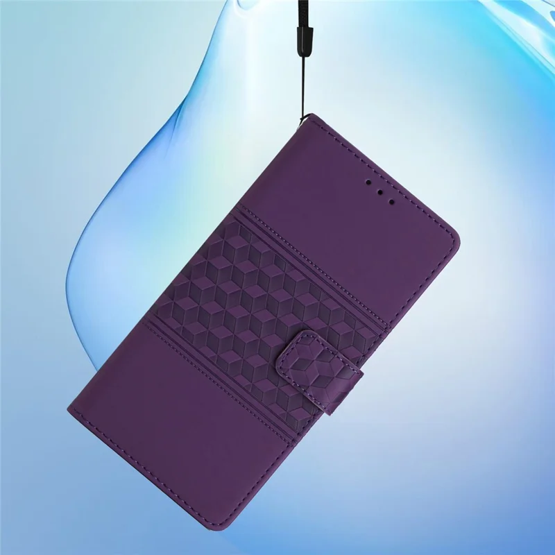 For Google Pixel 9 Pro XL Case Rhombus Leather Horizontal Flip Phone Cover - Purple