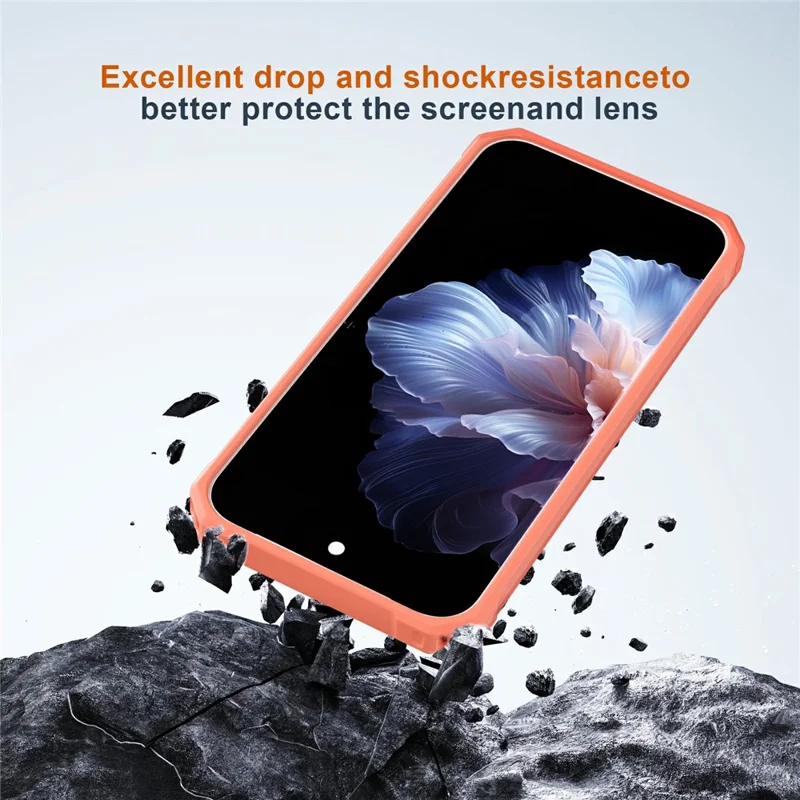 For Google Pixel 9 Pro XL Magnetic Case Protective TPU+PC Hybrid Phone Cover - Clear Rose