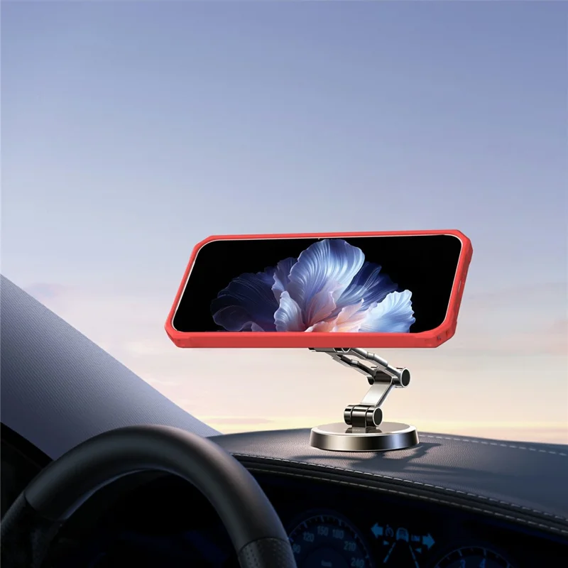 For Google Pixel 9 Pro XL Magnetic Case Protective TPU+PC Hybrid Phone Cover - Clear Rose