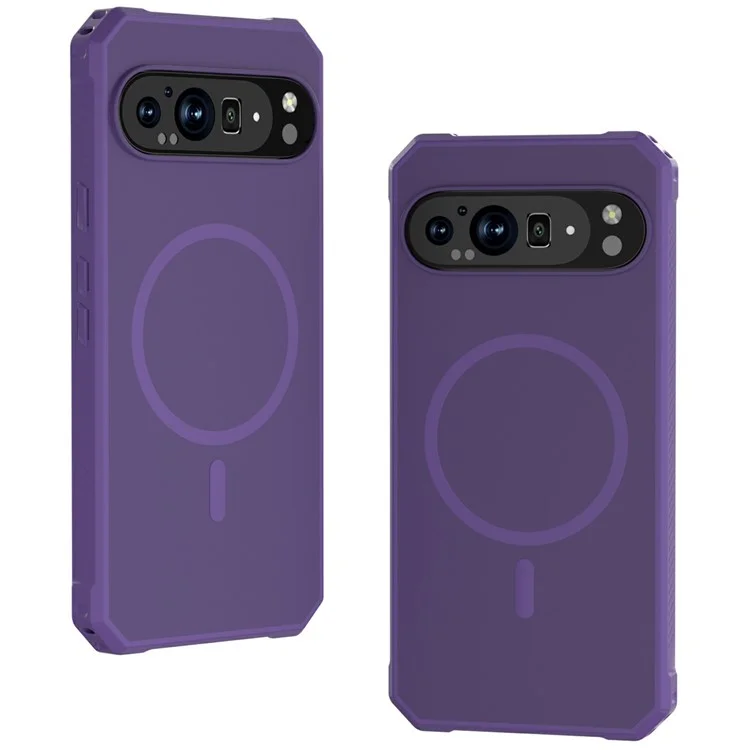 Для Google Pixel 9 / 9 Pro Case, Совместим с Гибридной Телефонной Крышкой Magsafe TPU+PC - Темно -фиолетовый