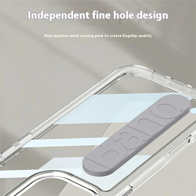 GKK Für iPhone 16 Pro Max Crystal Clear Case Anti-Drop TPU+PC Phone Cover mit Silikon-Handschlaufe - Grau