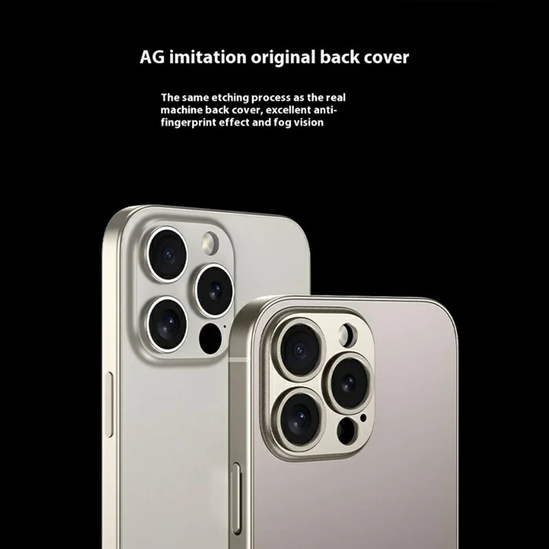 GKK For iPhone 16 Pro Case Metallic Paint AG Matte Skin-Touch TPU+PC Phone Cover - Titanium Grey
