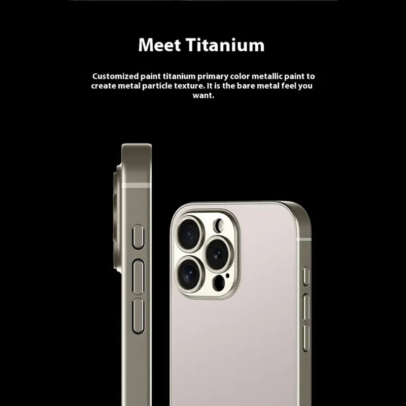 GKK For iPhone 16 Pro Case Metallic Paint AG Matte Skin-Touch TPU+PC Phone Cover - Titanium Grey