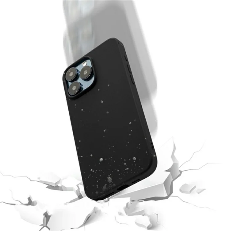 KZDOO Q Series Pour Iphone 16 Pro Case Frosted Back Anti-fingerprint TPU Téléphone - Noir