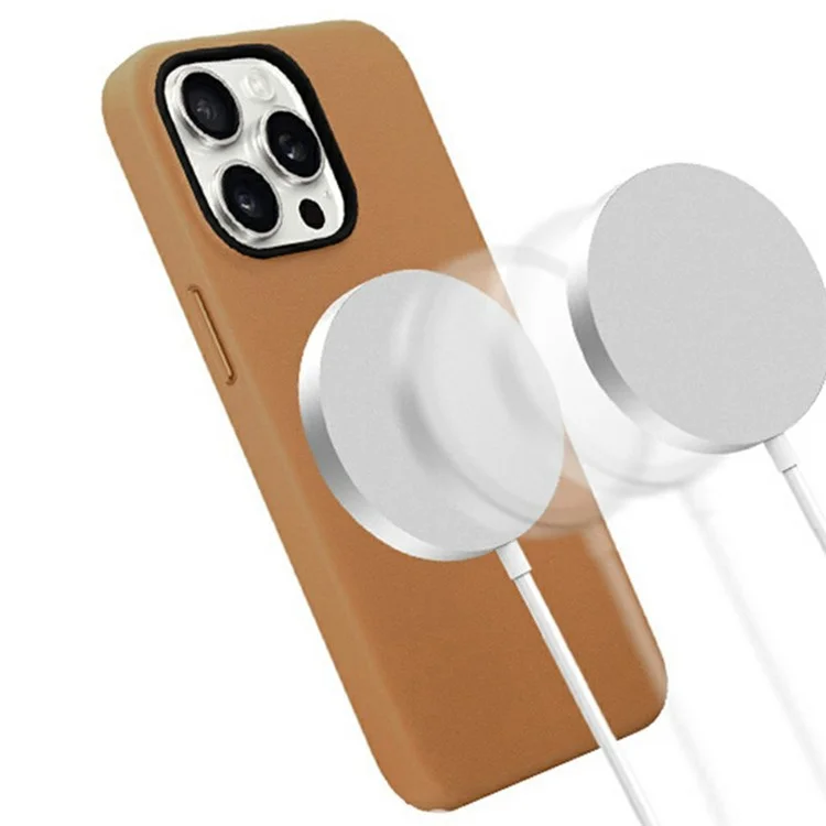 KZDOO Para la Caja de Iphone 16 Pro Compatible Con la Cubierta Del Teléfono a Prueba de Choques de Magsafe PU+PC - Titanio Gris