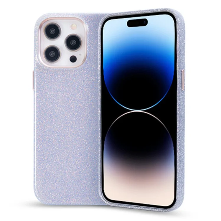 Serie Kzdoo Sparkle Para Iphone 16 Pro Max Case TPU+PC Shining Anti-Drop Phone Protector - Azul