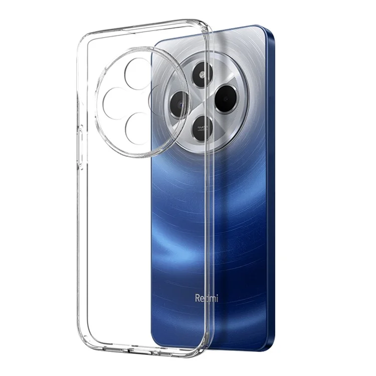 NORTHJO Pour Xiaomi Poco C75 4G / Redmi 14R 5G / 14C 4G Coque Transparente en TPU Souple avec Protecteur d'Écran en Verre Trempé