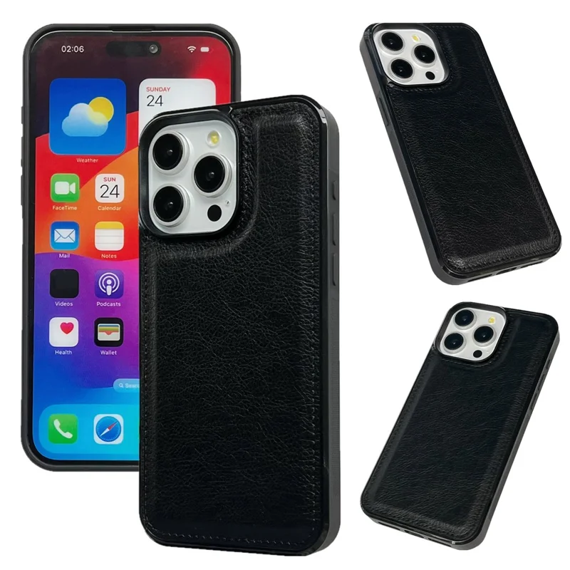 Для Iphone 16 Pro Max Case Care Texture PU - Черный