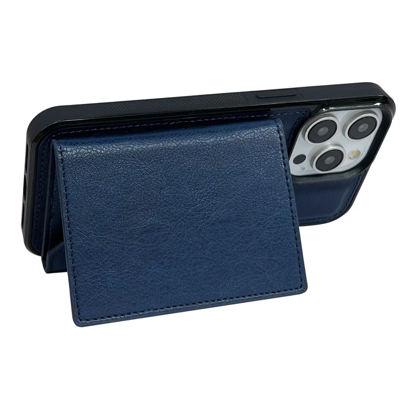 Для Iphone 16 Pro Case Card Bag Back Tpu+pu Phone Cople Cople - Сапфир